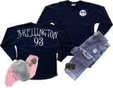 Disney Jack Skellington Jersey/ Nightmare Before Christmas Holographic Shirt/ Skellington Halloween Oversized Jersey