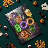 Halloween Journal/ Jack Olantern, Candy Corn Foil Party Balloons Notebook/ Diary Gift