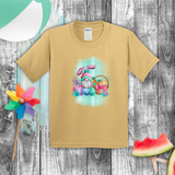 Easter Kids Shirts/ Easter Bunny Gnome With Wicker Basket And Eggs Children T shirts