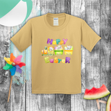 Easter Kids Shirts/ Happy Easter Bunny Pastel Watercolor Train Children T Shirts