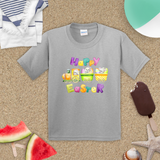 Easter Kids Shirts/ Happy Easter Bunny Pastel Watercolor Train Children T Shirts