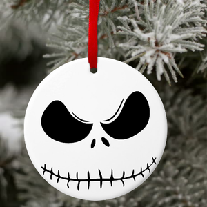 Jack Skellington Christmas Ornament/ Gift Tag/ Nightmare Before Christmas Ceramic Ornament/ NBC Christmas Gift