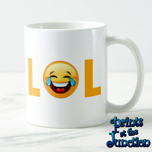 Emoji LOL Mug/ Laughing Out Loud Emoji Mug Gift/ Laughing Crying Emoji Mug/ Funny, Happy Emoji Coffee Lovers Mug