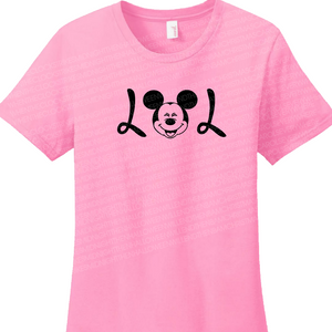Disney Mickey Mouse Shirt/ LOL Mickey Women’s Shirt/ Disney Mickey Laughing Out Loud Vacation Shirt/Smiling Mickey Mouse Disney T-shirt
