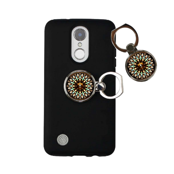 Steampunk Pipes Mandala Phone Ring Holder/ Geometric Steampunk Industrial Ring Stand/ Steampunk Kaleidoscope Mandala Print Finger Ring