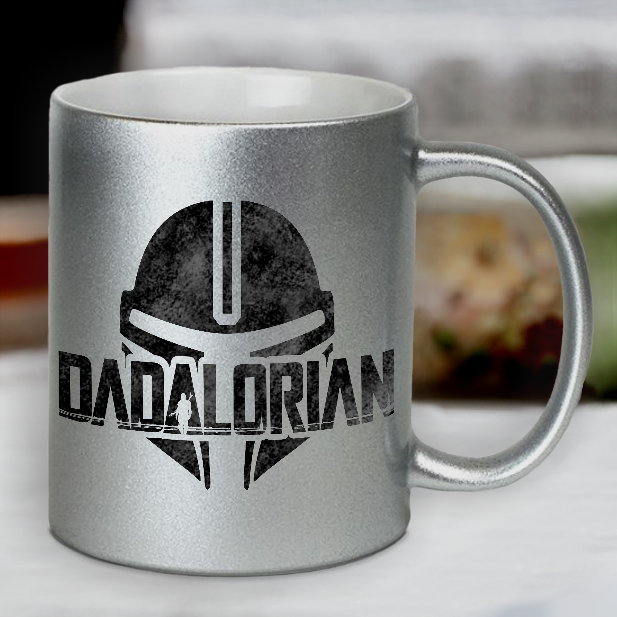 Mandalorian Dadalorian Mug/ Star Wars Dad Father's Day Silver Coffee M –  Jin Jin Junction