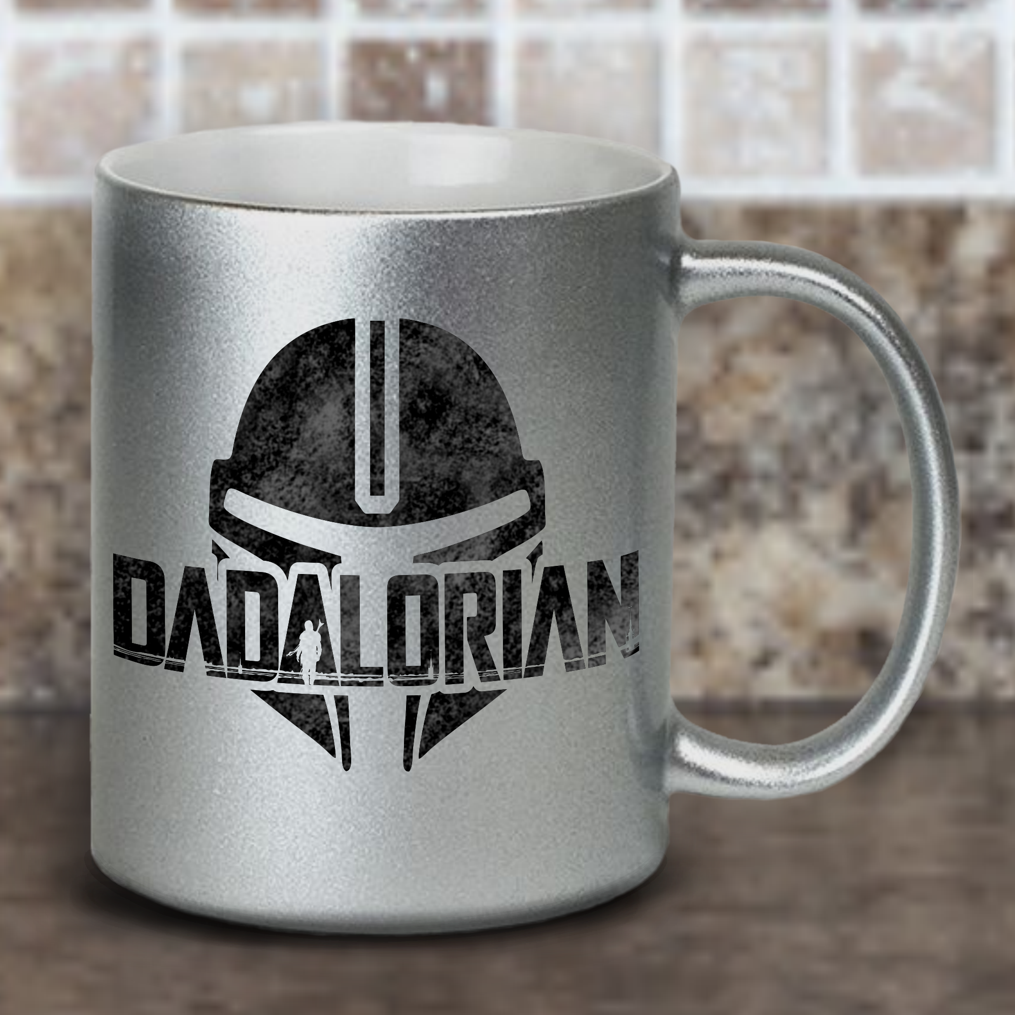 Mandalorian Dadalorian Mug/ Star Wars Dad Father's Day Silver Coffee M –  Jin Jin Junction