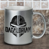Mandalorian Dadalorian Mug/ Star Wars Dad Father’s Day Silver Coffee Mug