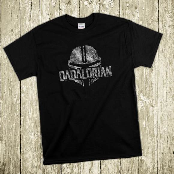 Mandalorian Dadalorian Shirts/ Metallic Star Wars Dad Father’s Day T-Shirts