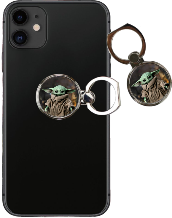 Baby Yoda Mandalorian Phone Ring Holder/ Disney The Child Stand/ Mandalorian Finger Ring Phone Stand/ Phone Holder Gift