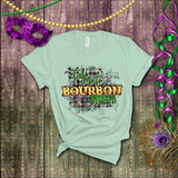 Mardi Gras Shirts/ New Orleans Take Me To Bourbon Street Purple Argyle Cinema Letter Lights Party T shirts