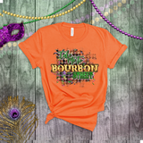 Mardi Gras Shirts/ New Orleans Take Me To Bourbon Street Purple Argyle Cinema Letter Lights Party T shirts