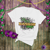 Mardi Gras Shirts/ New Orleans Take Me To Bourbon Street Purple Argyle Cinema Letter Lights Party T shirts