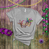 Mardi Gras Shirts/ New Orleans NOLA Purple, Green Watercolor Face Masks Carnival Party T shirts