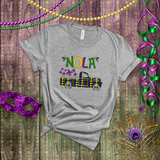 Mardi Gras Shirts/ New Orleans NOLA Purple, Green, Yellow Argyle Vintage Truck Fleur De Lis Party T shirts