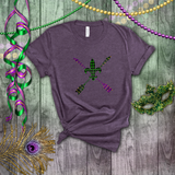 Mardi Gras Shirts/ New Orleans NOLA Purple, Green Arrows Argyle Fleur De Lis T shirts