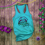 Mardi Gras Tanks/ New Orleans NOLA Purple, Green Lips and Beads Carnival Party Tank Tops