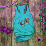 Mardi Gras Tanks/ New Orleans NOLA Purple, Green Watercolor Face Masks Carnival Party Tank Tops