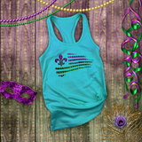 Mardi Gras Tanks/ New Orleans NOLA Fleur De Lis Purple, Green Flag Tank Tops