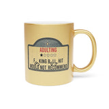 Cinema Sign Mug/ Funny Adulting One Star Review Cinema Marquee Sign Pearl Metallic Silver Gold Coffee Mug Gift Idea