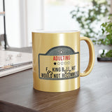 Cinema Sign Mug/ Funny Adulting One Star Review Cinema Marquee Sign Pearl Metallic Silver Gold Coffee Mug Gift Idea