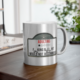 Cinema Sign Mug/ Funny Adulting One Star Review Cinema Marquee Sign Pearl Metallic Silver Gold Coffee Mug Gift Idea