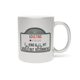 Cinema Sign Mug/ Funny Adulting One Star Review Cinema Marquee Sign Pearl Metallic Silver Gold Coffee Mug Gift Idea