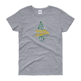 Christmas Shirts/ Glitter Green Tree T-Shirts/ Merry Christmas Swirly Flourish Tree Winter Holiday Party Top Christmas Gift