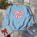 Disney Christmas Sweatshirt/ Peppermint Red Candy Swirl Shirt/ Mickey Mouse Holiday Fleece Sweater
