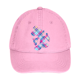Disney Easter Plaid Hat/ Mickey Mouse Spring Lavender, Blue, Pink Plaid Baseball Hat/ Spring Tartan Disney Adjustable Cap