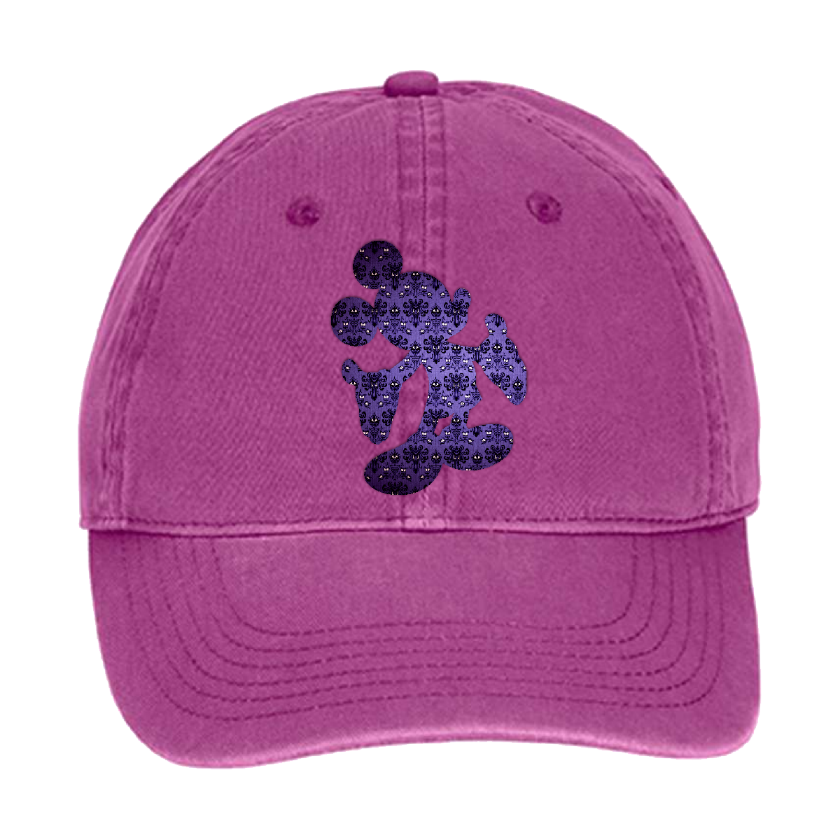 NEW! HAUNTED MANSION WALLPAPER EMBROIDERED VIOLET HAT CAP DISNEY HALLOWEEN 2025 New 2025 Haunted Mansion Collection Celebrates Halloween main image 3