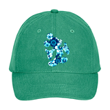 Disney Hawaiian Hat/ Mickey Mouse Blue Hibiscus Tropical Baseball Hat/ Disney Luau Island Ocean Blue Hibiscus Adjustable Cap