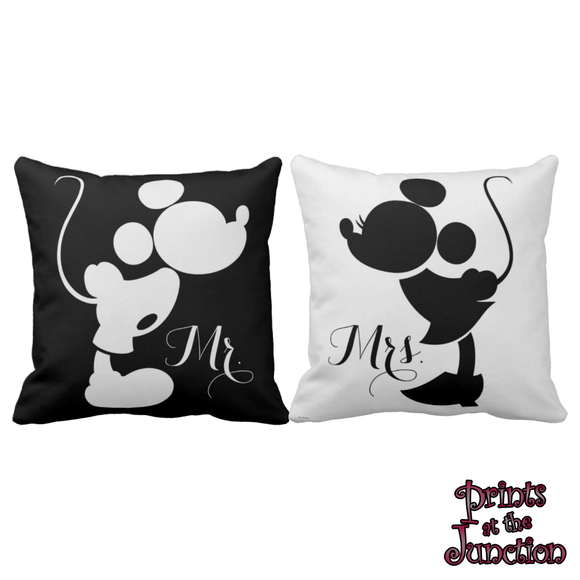 Mr and mrs disney pillows hot sale