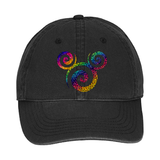 Disney Mickey Mouse Hat/ Swirl Rainbow Mickey Baseball Hat/ Disney Mickey Holographic Metallic Rainbow Vacation Adjustable Cap