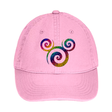 Disney Mickey Mouse Hat/ Swirl Rainbow Mickey Baseball Hat/ Disney Mickey Holographic Metallic Rainbow Vacation Adjustable Cap