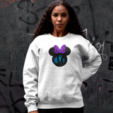 Haunted Mansion Hitchhiking Ghosts Glitter Sweatshirt/ Disney Minnie Mouse Glitter Sweatshirt/ Halloween Haunted Mansion Minnie Bow Sweater