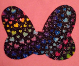 Minnie Mouse Glitter Girls Shirt/ Disney Glitter Minnie Mouse Bow Girls T-shirt/ Glitter Rainbow Colors Hearts And Polka Dots Bow Shirt