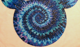 Minnie Mouse Tie Dye Glitter Tank Top/ Disney Minnie Mouse Glitter Tank/ Blue, Purple Tie Dye Minnie Bow Disney Vacation Women’s Tank