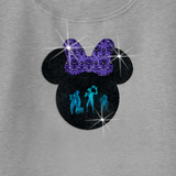 Haunted Mansion Hitchhiking Ghosts Glitter Sweatshirt/ Disney Minnie Mouse Glitter Sweatshirt/ Halloween Haunted Mansion Minnie Bow Sweater