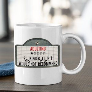 Cinema Sign Mug/ Funny Adulting One Star Review Cinema Marquee Sign Coffee Mug Gift Idea