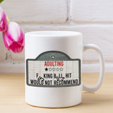 Cinema Sign Mug/ Funny Adulting One Star Review Cinema Marquee Sign Coffee Mug Gift Idea