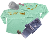 Disney Neverland Jersey/ Peter Pan Spirit Shirts/ Disney Metallic Gold Neverland Peter Pan Vacation Oversized Jersey Top