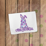 Easter Towels/ Peter Cottontail Purple Plaid Easter Bunny Waffle Weave Kitchen Dish Towel Decoration Gift