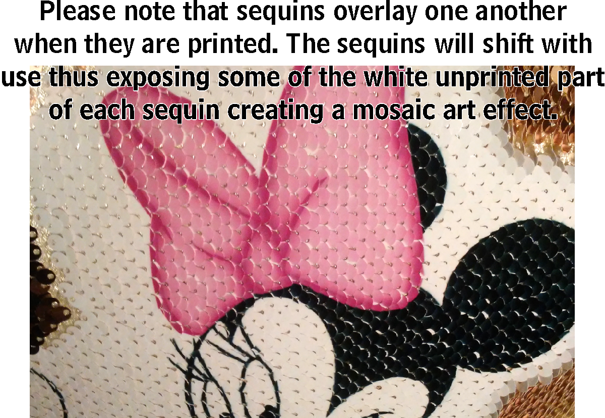 Custom Disney Sequin Pillow Minnie Mouse Rose Gold Mermaid Throw