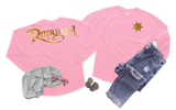 Disney Rapunzel Jersey/ Gold Tangled Spirit Shirts/ Disney Metallic Gold Rapunzel Vacation Oversized Jersey Top