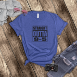 Funny Retirement Gift/ Retired T-Shirt/ Straight Outta 9-5, Retirement Party Gift/ Retirement Quote T-Shirt/ Retirement Gift Idea