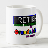 Retirement Mug/ Funny Retired, Under New Management See Grandchildren For Details Ceramic Coffee Mug/ Retirement Party Gift Coffee Lover Mug