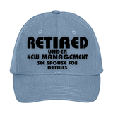 Retirement Hat Gift, Funny Retired Baseball Cap, Retirement Party Gift, Retired, Under New Management See Spouse For Details