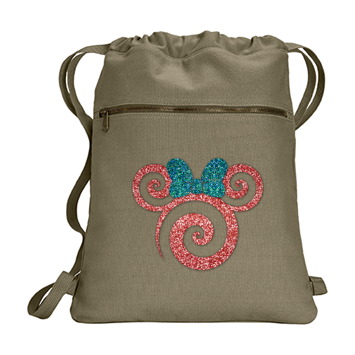 Disney Minnie Mouse Backpack Rose Gold Mermaid Blue Glitter