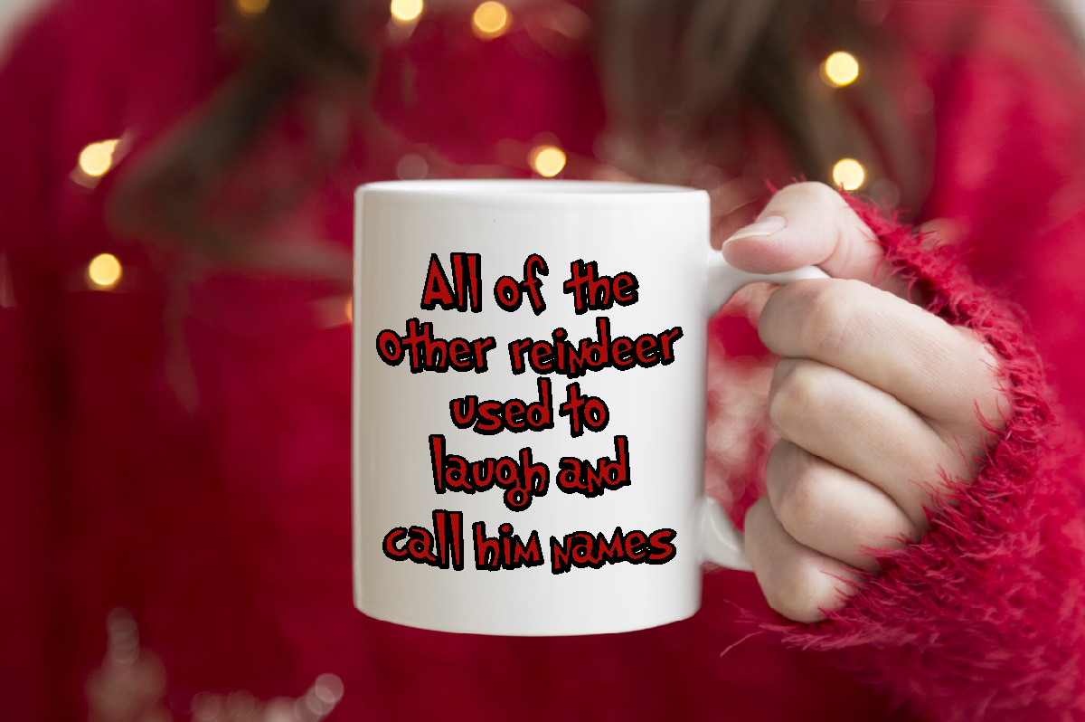 Christmas Rudolph Thug Life Coffee Mug/ Funny Rudolph Thug Glasses Santas  Reindeer Holiday Coffee Lover Mug Gift